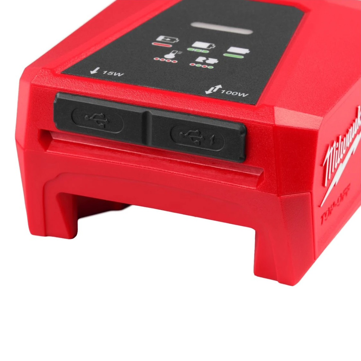 Milwaukee M18TC-0 Travel Charger with 100W USB-C Cable and 65W Wall Plug